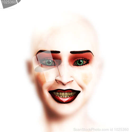 Image of Female Clown Face