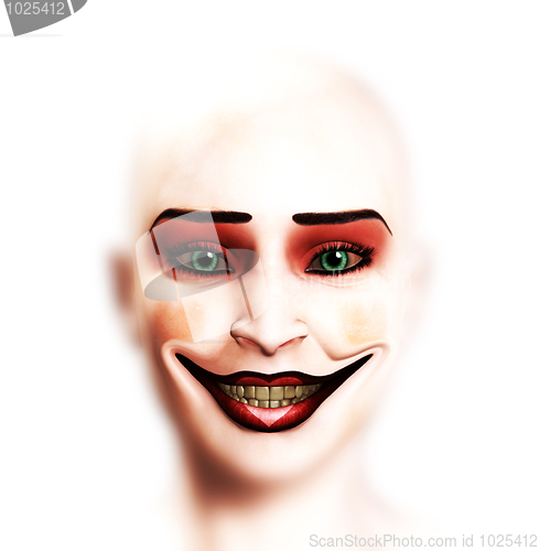 Image of Female Clown Face