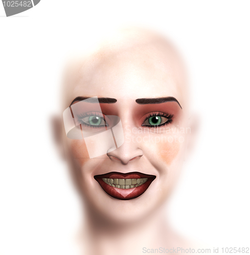 Image of Female Clown Face