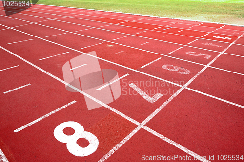Image of lanes of running track