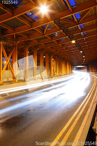 Image of traffic at night