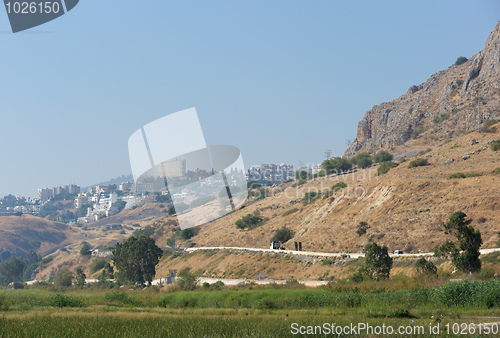 Image of Shore of lake Kinneret in the morning