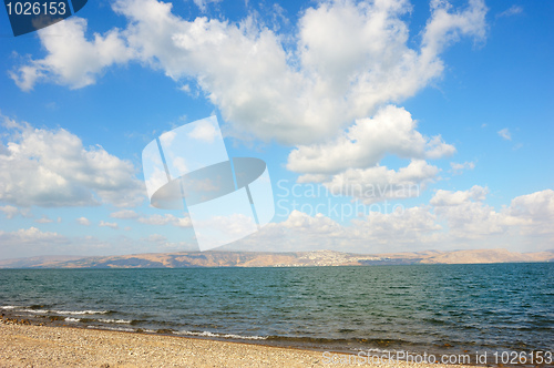 Image of Lake Kinneret at dawn 