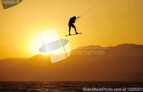 Image of Sky-surfing on lake Kinneret