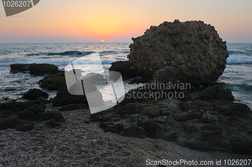 Image of Sunset on the beach 