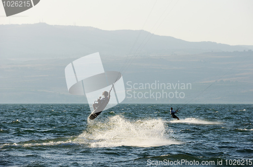 Image of Sky-surfing on lake Kinneret