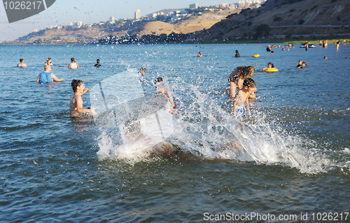 Image of Swimming in lake Kinneret