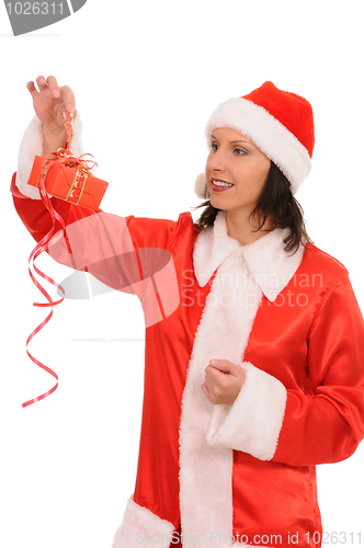 Image of santa with gift