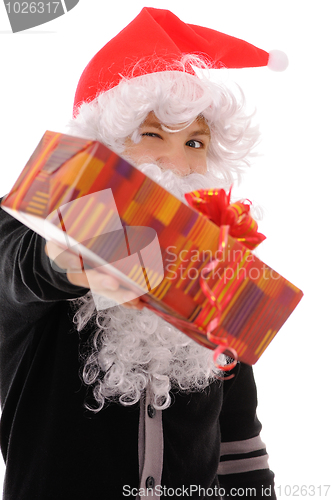 Image of teenager in a hat santa