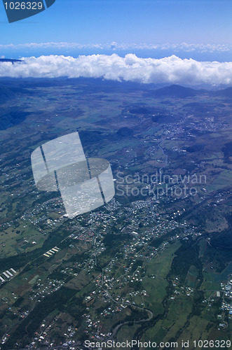 Image of Aerial view of Cafres plain Reunion island