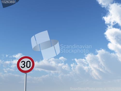 Image of speed limit thirty