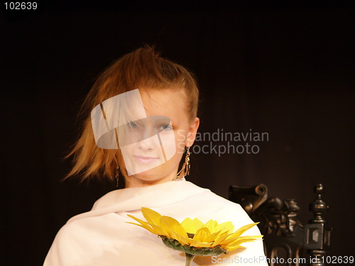 Image of Model with flower