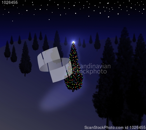Image of Christmas Tree Blue