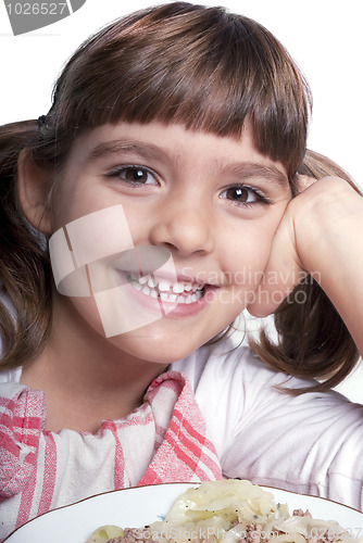 Image of Girl enjoying her lunch