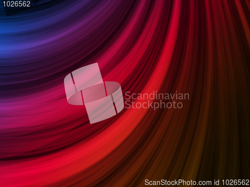 Image of Abstract Colorful Waves on Black Background