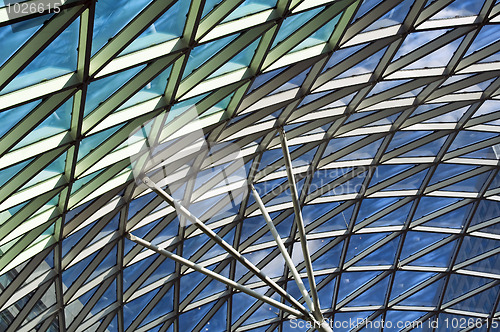 Image of Glass roof structure.