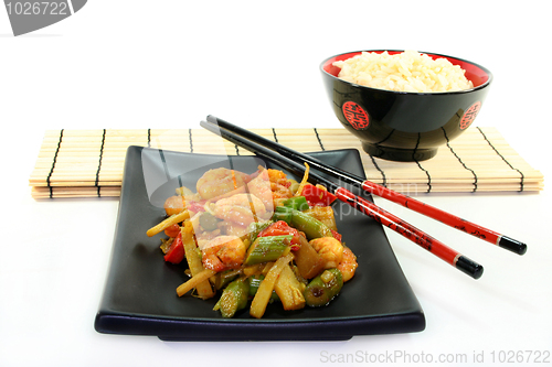 Image of Rice with Asian shrimp