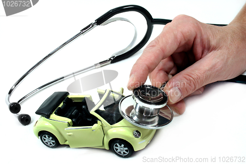 Image of Stethoscope with car