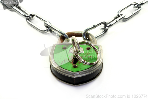 Image of Padlock with chain