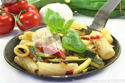 Image of Tortiglione with fiery chili zucchini