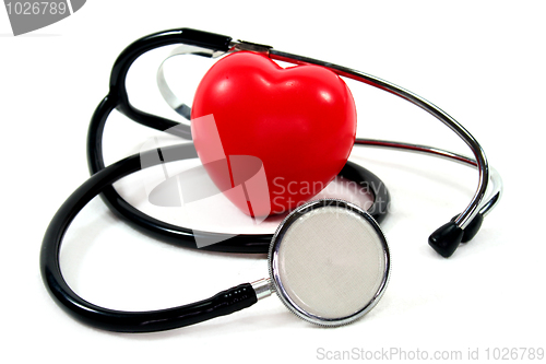 Image of Stethoscope with heart