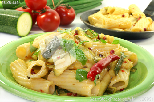 Image of Tortiglione with fiery chili zucchini