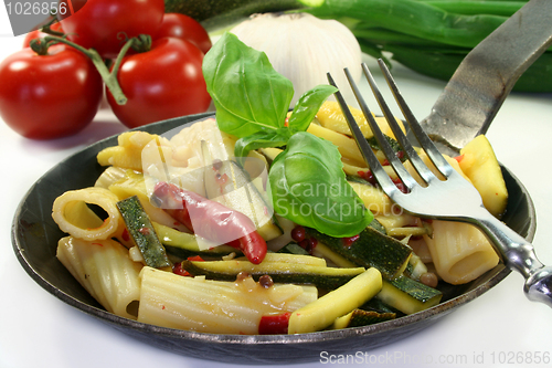 Image of Tortiglione with fiery chili zucchini