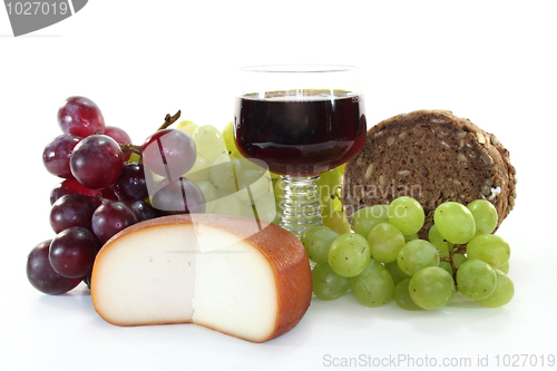 Image of Cheese and red wine