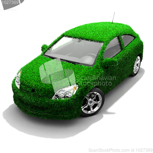 Image of The metaphor of the green eco-friendly car