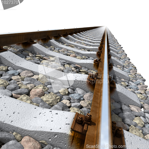 Image of Rails lines on concrete sleepers