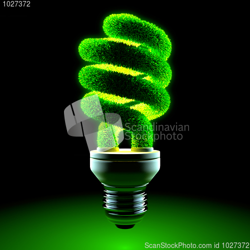 Image of Green energy-saving lamp