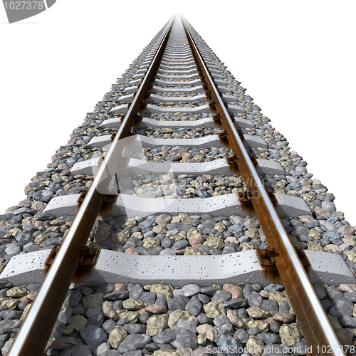 Image of Rails lines on concrete sleepers