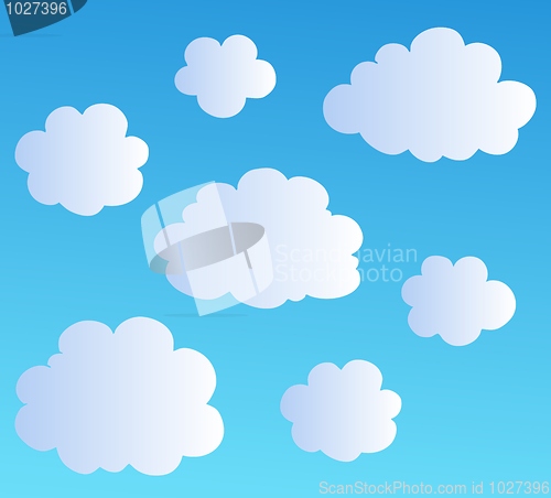 Image of Cartoon clouds collection 3