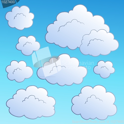 Image of Cartoon clouds collection 2