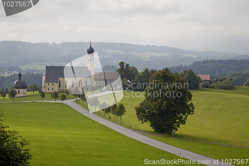 Image of Austrian church at summer