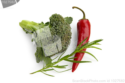 Image of Broccoli with chili pepper