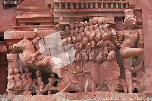 Image of Sculptures in Hampi temple, India