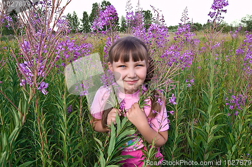 Image of Girl with flowers kipreya