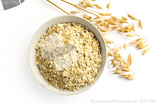 Image of Oat flakes and oat stems