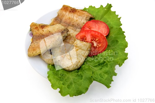 Image of Plate with fish grilled