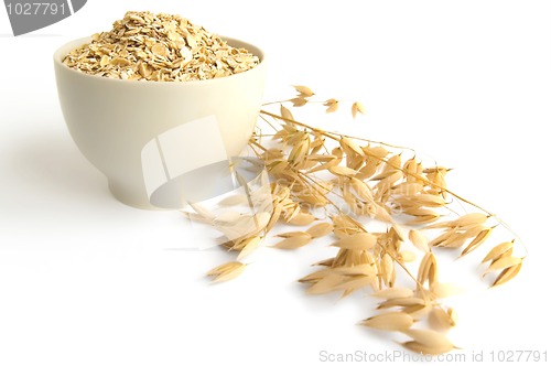 Image of Rolled oats in a teacup