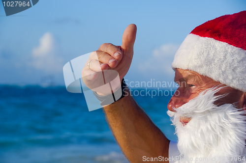 Image of Santa claus on vacation