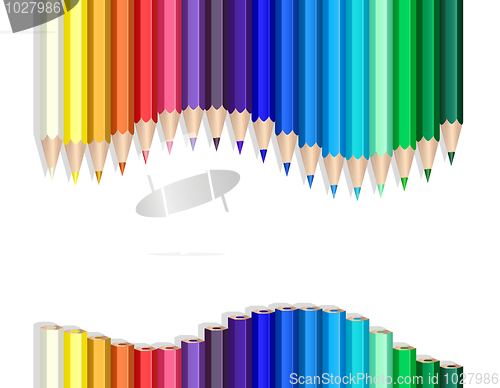 Image of Color pencils wave