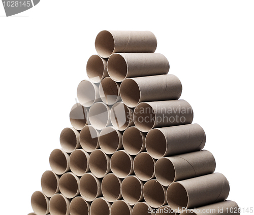 Image of Empty toilet paper rolls