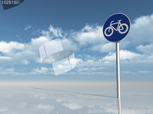 Image of roadsign bicycle