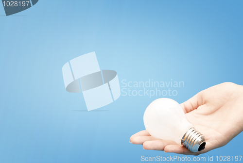Image of Background with lit lightbulb