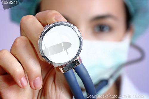 Image of Young doctor with stethoscope.