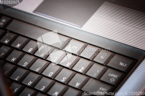 Image of Modern and stylish laptop. 