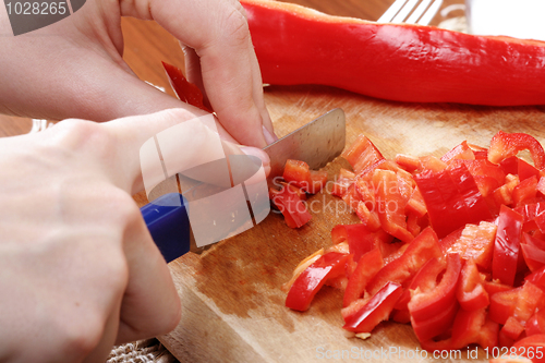 Image of Chopping vegetables