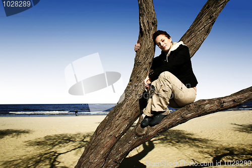 Image of Girl in a tree